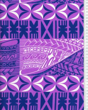 Polynesian fabric ATUA Purple - Tissushop